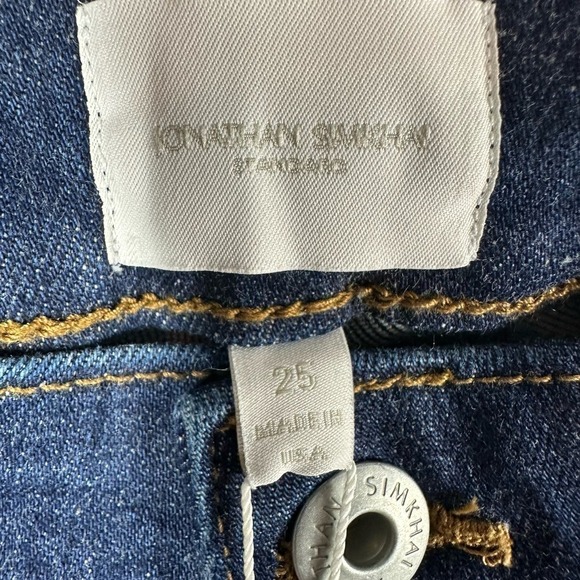 Jonathan Simkhai Standard River High Rise Straight Jean Rin Rinse Size 25 - Picture 3 of 11